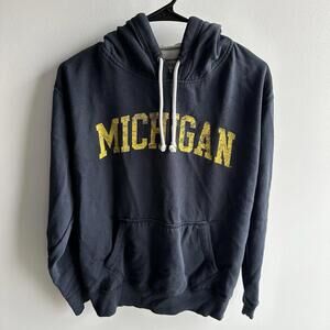 University of Michigan Small Blue Hooded Sweatshirt, Go Blue, J. America